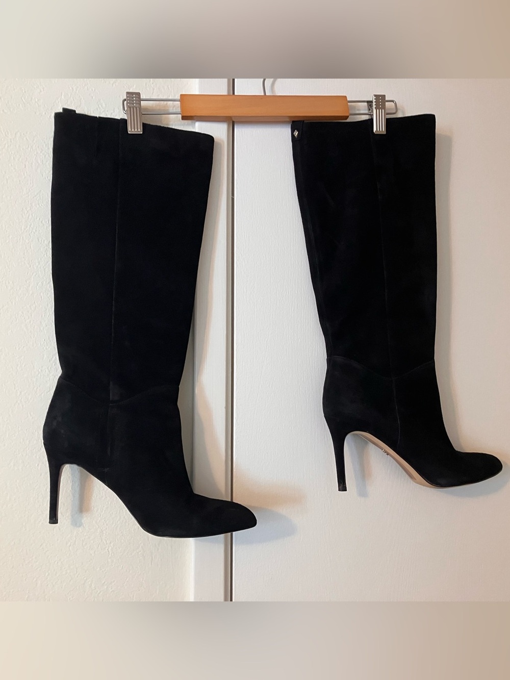 Sam Edelman Black Over-the-Knee Suede Stiletto Boots